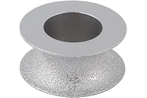 Joyzan Meule Diamantée Brasée, Concave Grinding Wheel Meule à Pierre Humide et Sèche Disque Abrasif Concave Meuler Quartz Artificielle Outil Convient uniquement aux broyeurs ayant un alésage de 20 mm