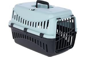 Kerbl Pet Transportbox Expedion, Transportmöjlighet För Katter/Hundar/Smådjur, Plast, Blue, Svart, 45X30X30 Cm