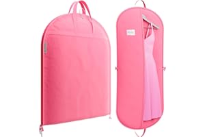 Hangerworld 54 Inch Zipped Pink Suit Dress Cover Travel Carrier Bag with Handles – Full-Length Zip and Secure Closure for On-The-Go