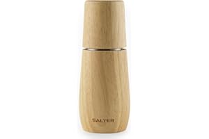 Salter Edith Salt Mill - Wooden Salt Grinder, Made from FSC-Certified Wood, Manual Mill, Ceramic Mechanism, Twist to Grind, Adjustable Grind from Fine to Coarse, BW13049EU7