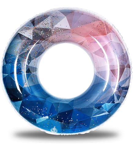 Anneau de natation gonflable PVC DRFEIFY - Motif fleur coloré - Pour