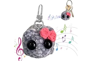 FORFAMY Portachiavi Criceto Triste con Suono, Portachiavi Lavorato a Maglia Criceto Simpatico, Portachiavi Fatto a Mano Criceto Triste Mini Bambola Peluche per Regalo Creativo