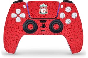 Head Case Designs Officially Licensed Liverpool Football Club Crest Red Mosaic Art Vinyl Faceplate Sticker Gaming Skin Decal Cover Compatible With Sony PlayStation 5 PS5 DualSense Controller
