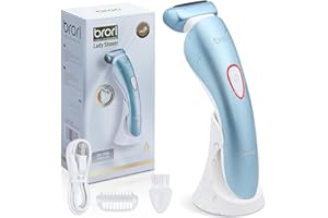 SIKKEBY Bikini Trimmer Frauen Lady Shavers für Frauen Elektrischer Rasierer für Frauen für Gesicht, Beine, Achselhöhlen, Bikini Nass und Trocken Wiederaufladbar IPX7 Wasserdicht mit LED Licht Schmerzfrei