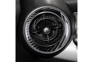 ‎KUNGKIC KUNGKIC Kohlefaser Seite Mitte Luftauslass Entlüftung Dekorative Aufkleber Innenraum Carbon Fiber Side Air Outlet Vent für Mini Cooper Hardtop R56 Clubman R55 R57 Zubehör 2008 2009 2010 Schwarz