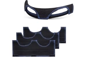 ELEBINKE 4 Pack Hard Hat Sweatband Washable Helmet Welding Antiperspirant Belt,Belt Hard Hat Liner,Hard Hat Accessories Cotton Helmet Comforter Pad (black)