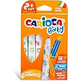 Carioca Jumbo Bebek S&uuml;per Yıkanabilir Ke&ccedil;eli Boya Kalemi 6'li +2 Yaş
