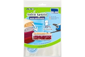 PARODI & PARODI- Sacchetti Sottovuoto per Vestiti, Bustine Trasparenti Richiudibili per Organizzare l'Armadio, Ideali per Abiti, Lenzuola, Coperte, Piumoni, Misura 70x100 cm