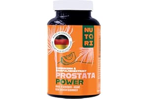 ‎NUTORI NUTORI - Prostata Kapseln hochdosiert - Kürbiskern- & Sägepalmenextrakt - 120 Kapseln mit Vitamin E, Zink, Selen und Brennnesselwurzelextrakt - 700 mg Kürbiskernextrakt - Vegan - Made in Germany
