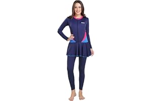 Rovars Poly - Jersy I Full Body Swimming Costume for Women I Removable Chest Pads I Frock Style