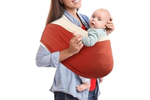 FLOEPX Weich Tragetuch Baby, Baby Tragetuch Neugeborene, Baby Wraps Carrier für Neugeborenes, Tragetuch Baby Ohne Binden Kleinkinder, Verstellbare Babytrage für Babys und Neugeborene ab Geburt 3-16 kg