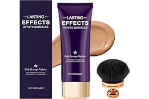 VOKKRV Miracle De Paris Body Coverage Perfector, Miracle De Paris Leg Makeup, Waterproof All Over Complexion Perfector mit Pinsel,körper make up wasserfest,Tattoo Cover Up,Long Lasting Wear (Nature)