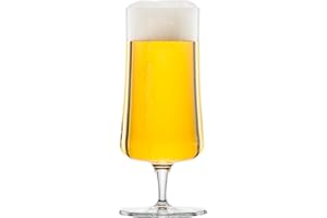 SCHOTT ZWIESEL Pilsglas Beer Basic 0,3 l (zestaw 4 szt.), klasyczny tulipan do piwa z punktu musującego, nadają się do mycia w zmywarce, Made in Germany (nr art. 130006)