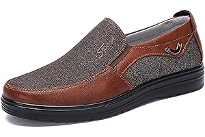 COSIDRAM Mens Slip on Loafers Walking Casual Driving Shoes Canvas Flat Lightweight Outdoor