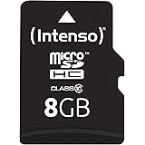 Intenso Micro SDHC 8GB Class 10 Speicherkarte inkl. SD-Adapter schwarz