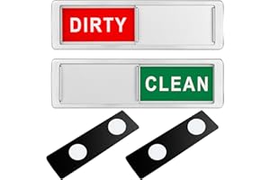 OGORKI Dishwasher Clean Dirty Sign Magnet Indicator Sliding Washing Clean Sign Refrigerator Board for Notice Slide Sticker Cleaning Machine Indicator Tip