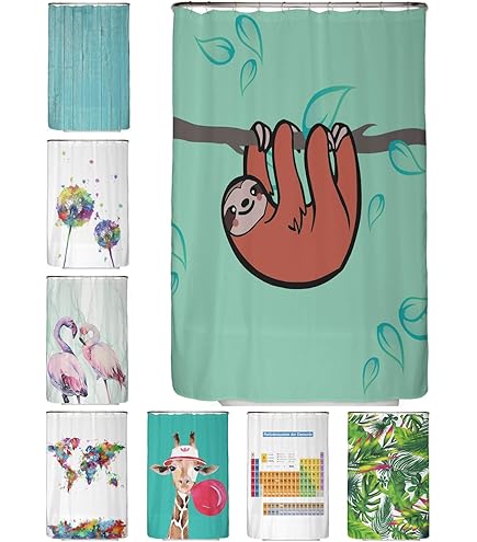 Arteneur® - anti-schimmel douchegordijn 120x200- zware zoom, ondoorzichtig, waterdicht, wasbaar & 12 ringen (Hipster Kat Berlijn