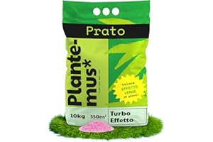 PLANTEMUS* PLANTEMUS Concime per Prato Turbo - Primavera e Estate, Microcristalli Ultrasolubili, Ricco di Azoto, Tecnologia Tedesca, 10 KG copre 350 m²