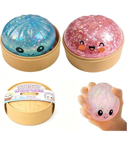 Squishy De Dumpling Gigante Anti-Estrés | 9x9 Cm Con Forma De Cesta De Vapor | Material De Rebote Lento Y Suave