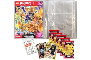 ‎COLLECT-IT.DE MY HOME OF CARDS + TOYS Bundle mit Blue Ocean Lego Ninjago Serie 8 Trading Cards - 1 Leere Sammelmappe + 5 Booster + 2 Limitierte Star Wars Karten + Exklusive Collect-it Hüllen