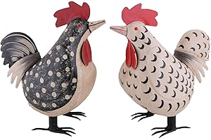 Exner Decorativa – Figuras de Gallo Decorar de gallina de Jardines, Metal acuosa Aprox. 35 cm de Alto Precio para 1 Pieza