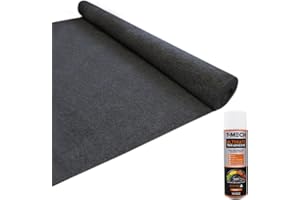 T-MECH Auto Verkleidung Autostoff Teppich-Verkleidung Auto-Polsterstoff Fahrzeug Innenraum Dekostoff Bezugsstoff Dachhimmel Verkleidung Anthrazit | INKLUSIVE 5 x Klebstoff-Sprühdosen