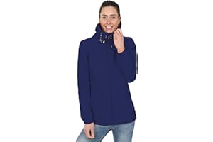 Blu Apparel Women's Waterproof Rain Hooded Jacket Windbreaker Hiking Walking Coat Spring Jackets