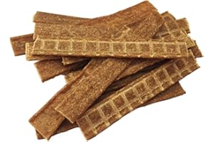 BOUNCE AND BELLA Masticables Naturales para Perros, festín de Carne, Tiras masticables de Pollo, Ternera y Cerdo, golosinas Naturales para Perros, masticables deliciosos y saludables para tu Perro o Cachorro 100 g