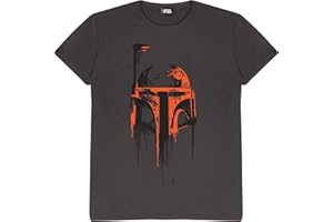 Popgear Star Wars Boba Fett Helmet T-Shirt Magliette Moda Uomo