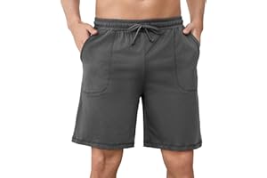 Aseniza Pantaloncini Uomo Estivi Pantaloncini Tuta Uomo Pantaloni Corti Sportivi Cotone Shorts Bermuda Casual con Coulisse e Tasche