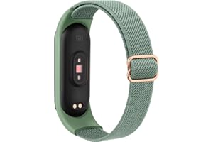 Wanme Bransoletka do Xiaomi Mi Band 6/Mi 5/Mi Band 4/Mi Band 3, miękki, elastyczny, nylonowy pasek zapasowy do Amazfit Band 5/Xiaomi Mi 6/Mi Band 5/Mi Band 4/Mi 3, dla kobiet i mężczyzn