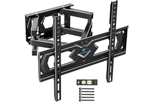 PERLESMITH TV Wandhalterung, Schwenkbare Neigbare TV Halterung für 26-65 Zoll Flach & Curved Fernseher bis zu 45kg, max.VESA 400x400mm