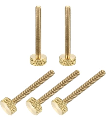 M3 M4 M5 M6 Messing Duimschroef Hand Draai Messing Gekartelde Schroeven Koperen Gekartelde Bouten Computer Chass Bouten (Color : M6x12 2pcs