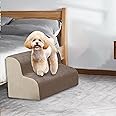 Dog Stairs for Bed Sofa - 2 Steps High Density Foam Dog Steps Ramps for Bed Couch, Portable Pet Ramp for Dogs and Cats - Allows Your Pets Easy Instant Access to Your Sofa or Low Bedside
