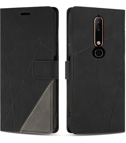 Custodia A Portafoglio In Pelle Per Sony Xperia 5, Chiusura Magnetica, Protezione Completa, Colore Nero