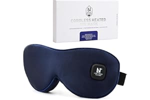 Aroma Season Heated Eye Mask, Moist Heat Eye Compress with Cordless Design, for Blepharitis and Dry Eyes Treatment (Navyblue)