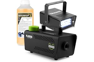 BeamZ Strobo Set Fog Machine 500 Watt with Strobe Light Effect and 1 Litre Fluid, Party Smoke Machine, Fog Machine, Cable Remote Control, Disco, DJs, House Parties, Weddings, Events