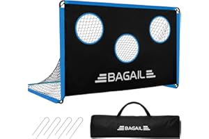 BAGAIL Porta da calcio con bersaglio, design 2 in 1, porta da calcio, borsa portatile, facile da installare, ideale per allenamenti in giardino e partite ricreative, 180 x 120 cm