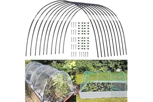 LVYXON Pflanztunnel Bögen,Tunnelbogen für Hochbeet,Fiberglas Gewächshausreifen,Gartentunnel Reifen,Folientunnel Bögen,Gewächshaus Hoops,Gewächshaus Tunnel für Abdeckung Frühbeet Gemüsebeet