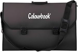 Colourbook Valigetta portadisegni Fluo con tracolla - 36x53cm Nero