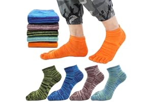 MOAMUN 5 Pares De Primavera Cinco Dedos Dedo Del Pie Calcetines Para Hombres Mujeres Algodón, Damas Calcetines De Tobillo De Corte Bajo Suaves Y Transpirables