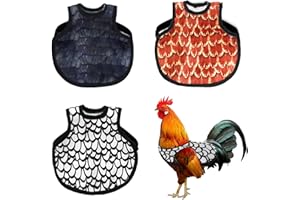 CUVZORA 3 Stück Hühnersattel, Hühnerschürzen für Hühner, Verstellbare Geflügelschutzschürze, Wasserabweisend und Leicht zu Reinigen, für Geflügelstall und Hühnerhaltung