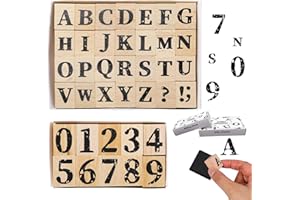 SZSMW 38 Stamp Letters - Sellos de Letra - Sellos de Madera Con Letras - Ideal para áLbumes de Fotos, áLbumes de Recortes, Cartas, Diarios, Tarjetas,A Menudo Adecuados para Manualidades Y Bricolaje
