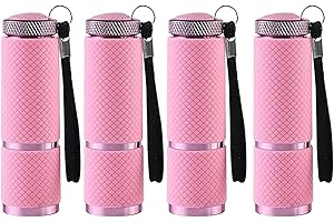 FIORKY Mini latarka LED, mała kieszonkowa latarka z 9 diodami LED, kolorowa świecąca w ciemności latarka dla dzieci, idealna dla dzieci, na kemping, wędrówki, podróże, jazdę na rowerze, imprezę na świeżym