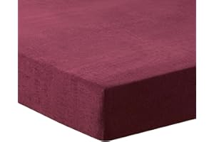 ‎TRAUMSCHLAF TRAUMSCHLAF Frottee Spannbettlaken Stretch – Weiches, dichtes 180 g/qm Spannbetttuch mit Rundumgummi – ideal für Matratzen bis 30 cm – 140x200-160x200 cm, aubergine