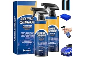COLEESON 2PCS Quick Effect Coating Agent for Car, 3 in 1 Hochschutz-Auto-Beschichtungsspray,Advanced Car Quick-Acting Coating Agent Spray, Repariert Kratzer und Abnutzungserscheinungen Schnell