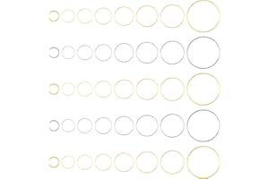 PH PandaHall 160 piezas de oro y plata colgantes de anillo de joyería anillos de enlace 10/12/14/16/18/20/22/30 mm colgantes circulares para pendientes, collares, joyas DIY