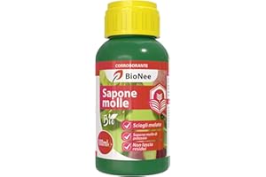 BIONEE Sapone Molle di Potassio – Protezione Naturale e Biologica per Piante Sane e Rigogliose - insetticida naturale biologico - corroborante potenziatore delle difese naturali (100 ml)