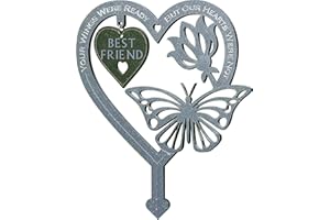 PEIQICHU Garden Memorial Plaque For BEST FRIEND “Your Wings Were Ready, But Our Heart Were Not” Memorial Tribute Stick Graveside Ornaments Plaque Marker BEST FRIEND Remembrance Gifts
