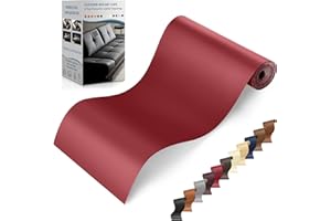 YAFLC Patch de Réparation en Cuir Rouge, 10x160cm, Kit de Patch en Cuir, Réparation pour Sièges de Voiture, Canapés, Sacs à Main, Vestes, Meubles